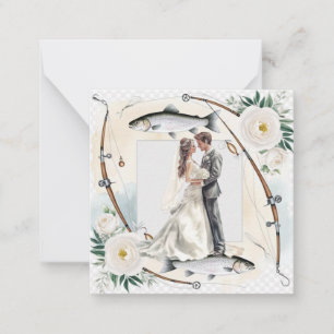 Fishing Lover Greeting Happy Wedding Card