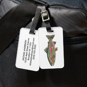 Fishing Lover Luggage Tag – Trout Fishing Design  