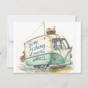 Fishing Lover moving house Postcard
