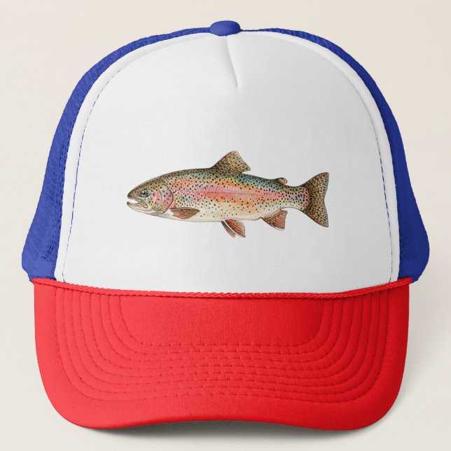 Fishing Lover  – Trout Fishing Design Trucker Hat (Front)