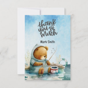 Fishing Lover watercolor Thank You Card