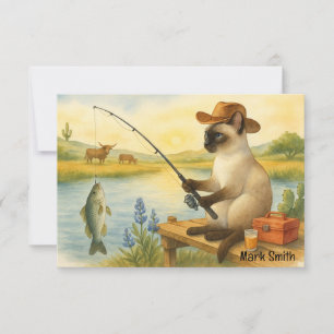 Fishing Lover watercolor  Thank You Card