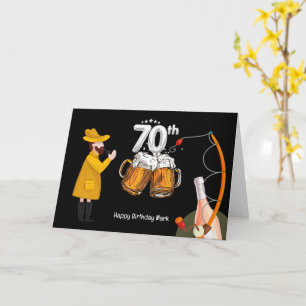 Fishing Lovers 70th Birthday Card