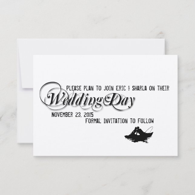 Fishing Lovers Great Catch Save the Date (Front)