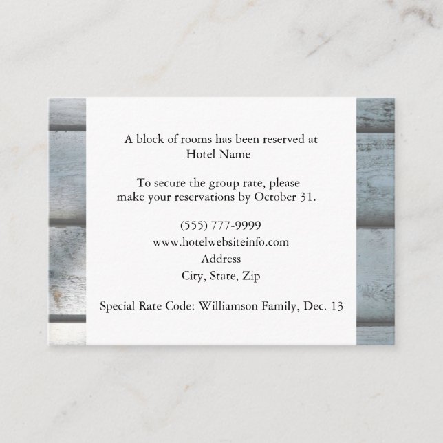 Fishing Lovers Hotel Accommodation Enclosure Cards (Front)