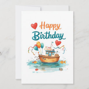 Fishing Lovers themed go fishing on his birthday  Card