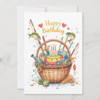 Fishing Lovers themed go fishing on his birthday