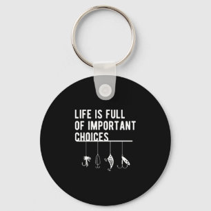 Fishing lure design gift life is full of important key ring