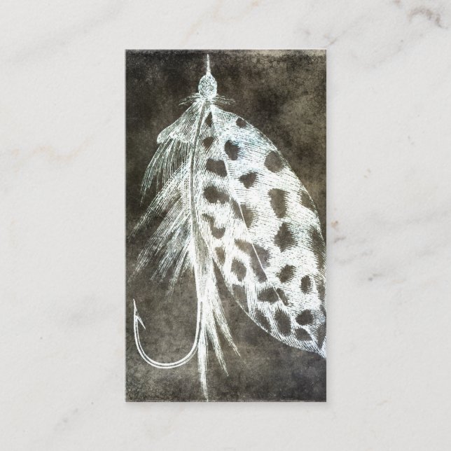 Fishing Lure - Fly Fishing Angling Fish Hook Business Card (Front)