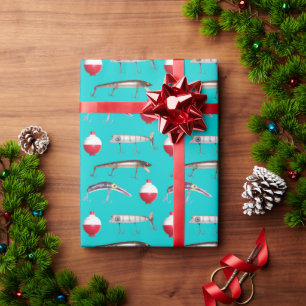 Fishing Lures and Bobbers Wrapping Paper