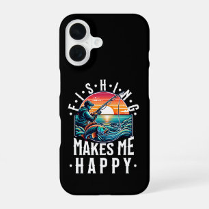Fishing Makes Me Happy iPhone 16 Case
