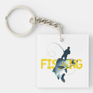 Fishing Man Key Ring