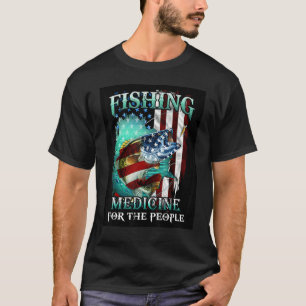 Fishing Medicine For The People Usa Flag Matching T-Shirt