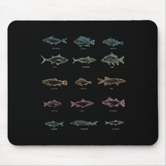 Fishing Men Boys Gift Fish Fishermen Hobby Lake Fi Mouse Pad