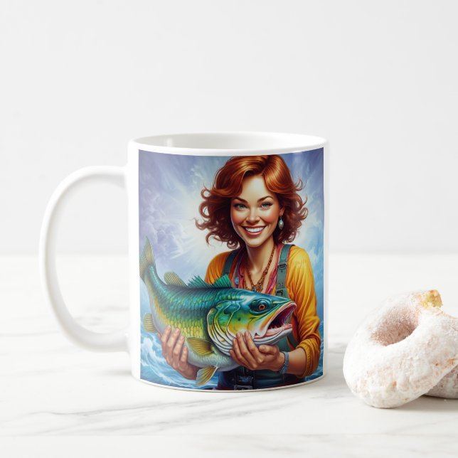 Fishing Mum Coffee Mug (With Donut)