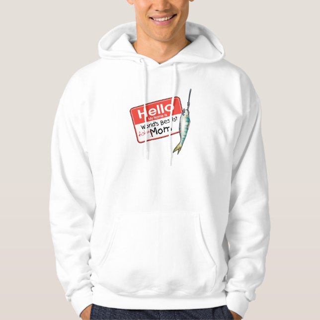 Fishing Mum  Hello Hoodie (Front)