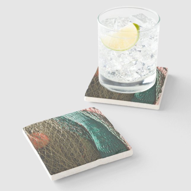 Fishing nets stone coaster (Side)