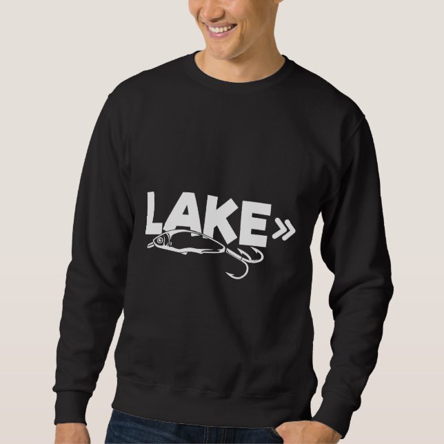 Fishing Novelty Lake Fishing Lure Sweatshirt (Front)