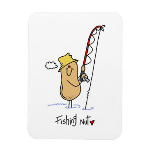 Fishing Nut T-shirts and Gifts Magnet