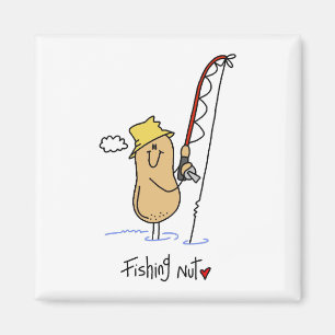 Fishing Nut T-shirts and Gifts Magnet