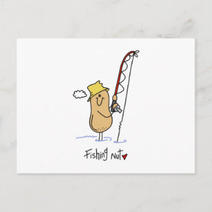 Fishing Nut T-shirts and Gifts Postcard