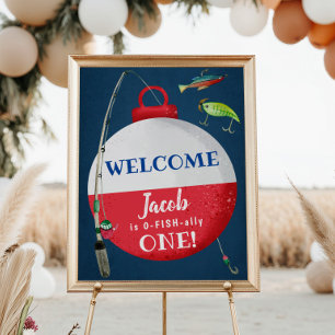 Fishing O-FISH-ally Birthday Welcome Poster