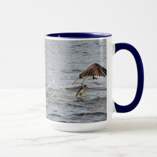 Fishing Osprey & Walleye Wildlife Photo Mug