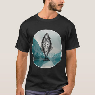 Fishing Otter – Cute Otter Holding Fishing Rod w T-Shirt