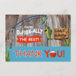 Fishing Outdoorsman Themed Thank You Card