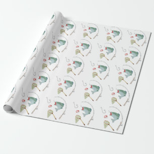 Fishing Party Napkins Wrapping Paper