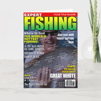 Fishing Personalised Magazine Cover Card