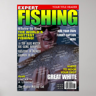 Fishing Personalised Magazine Cover Poster