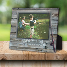 Fishing Photo Keepsake Wood Look Frame