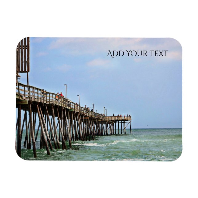 Fishing Pier by Shirley Taylor Magnet (Horizontal)