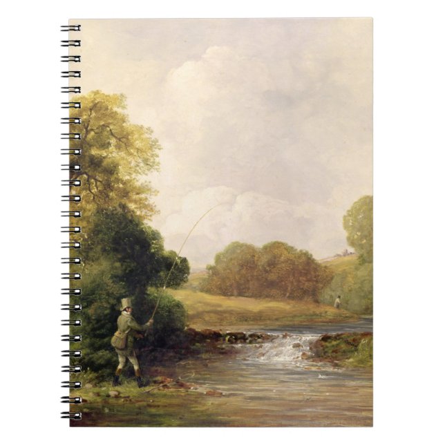 Fishing: Playing a Fish (oil on canvas) Spiral Notebook (Front)