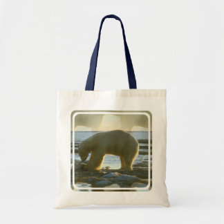Fishing Polar Bear Tote Bag