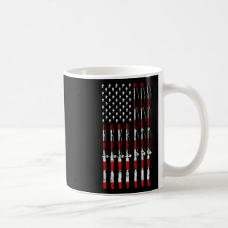 Fishing Pole American Usa Flag Patriotic Fishing G Coffee Mug