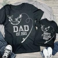 Fishing Pole Dad Est Date Father Child Matching
