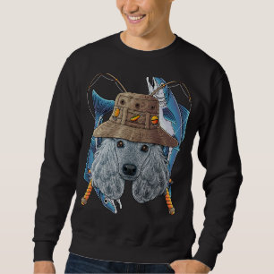 Fishing Poodle Outdoor Fisherman Dog Cute Fly Fish Sweatshirt