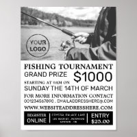 Fishing Portrait, Fishing Tournament Event Advert