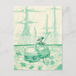 fishing postcard