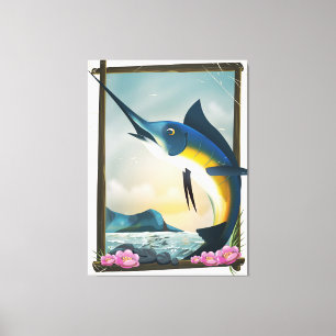 Fishing poster canvas print