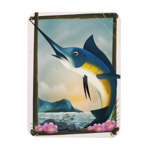 Fishing poster magnet