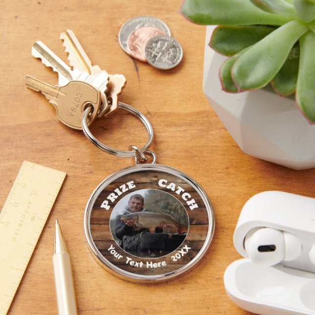 Fishing Prize Catch Photo Commemorative Key Ring (Desk)