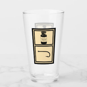 Fishing Pub Glass, Beer, Gift For Him, Fisherman Glass