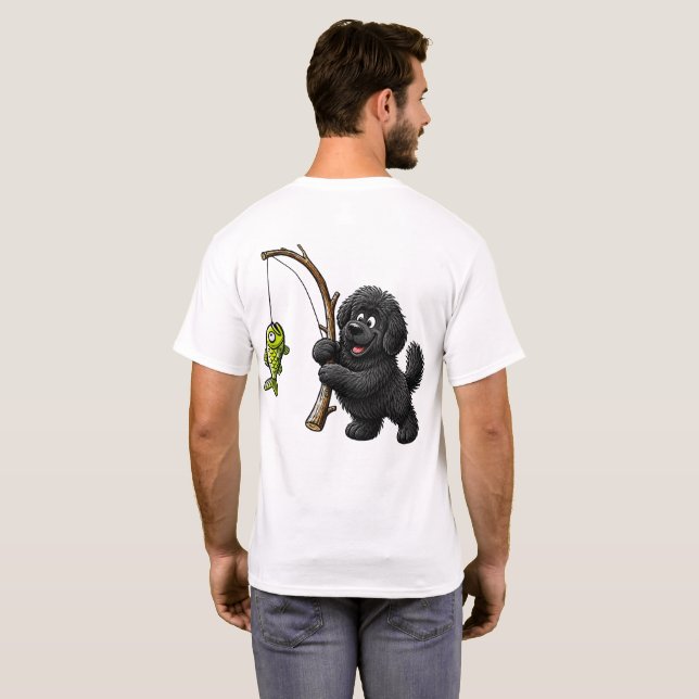 Fishing Puppy  T-Shirt (Back Full)