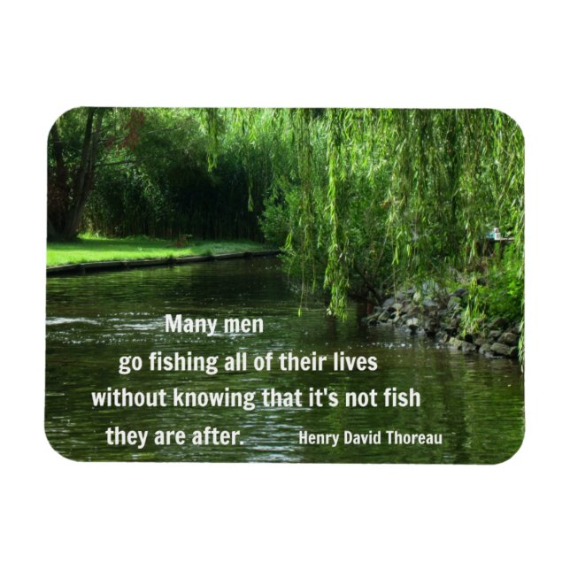Fishing quote by Henry David Thoreau Magnet (Horizontal)
