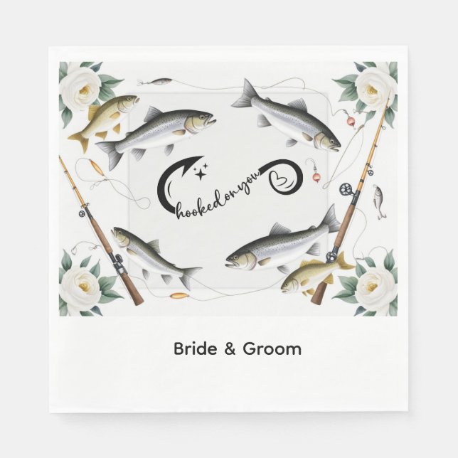 Fishing r Weding themed for Fishing lovers  Napkin (Front)