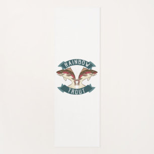 fishing rainbow trout yoga mat