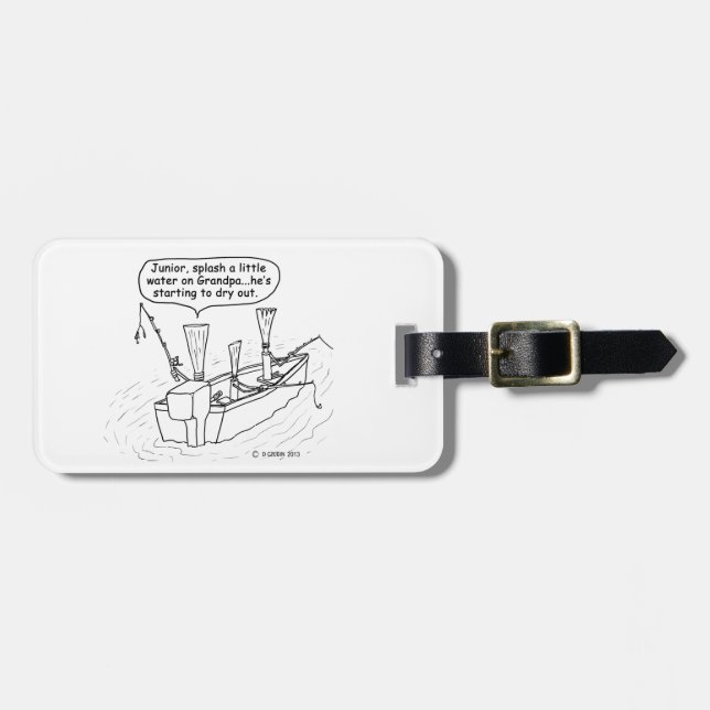 Fishing Reeds Luggage Tag (Front Horizontal)